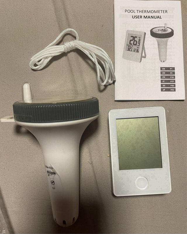 Termómetro de piscina flotante con cuerda