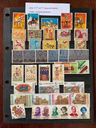 Lote colección Sellos España con matasello