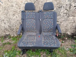 Asiento Doble Furgoneta con Reposacabezas