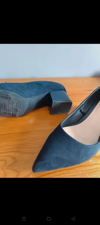Zapatos de salón Zara azul marino