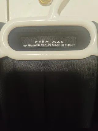 Traje Zara Man Negro Talla 46 (M)