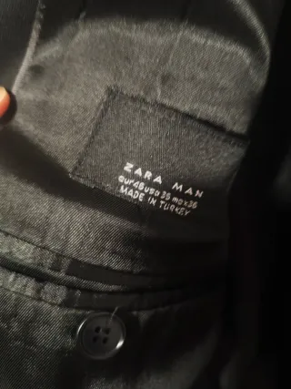 Traje Zara Man Negro Talla 46 (M)
