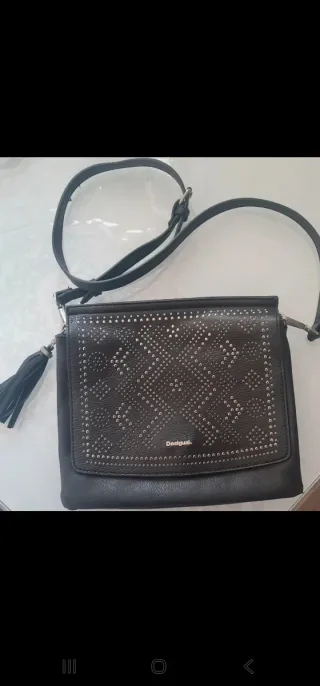 Bolso Desigual Negro Tachuelas