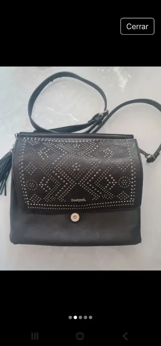 Bolso Desigual Negro Tachuelas