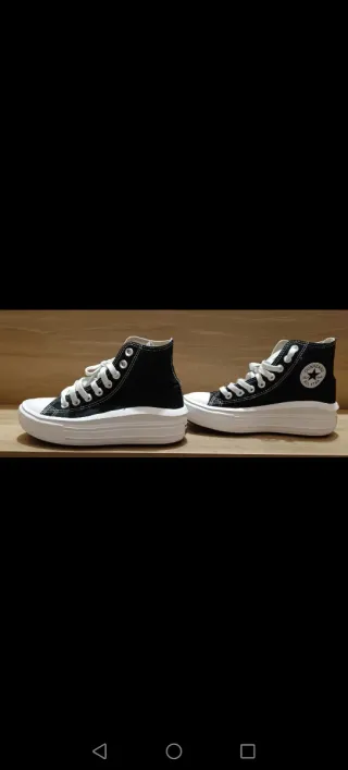 Zapatillas Converse plataforma negras
