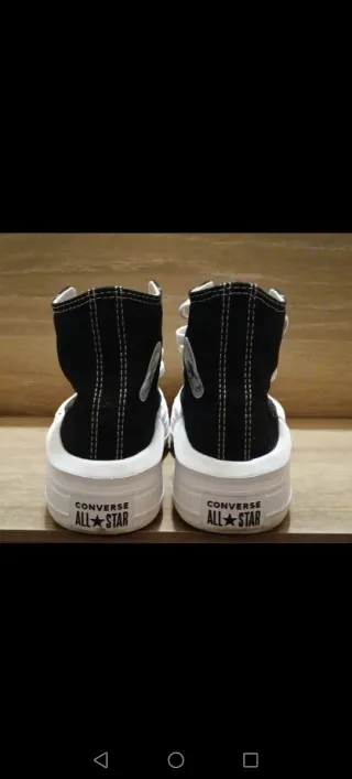 Zapatillas Converse plataforma negras
