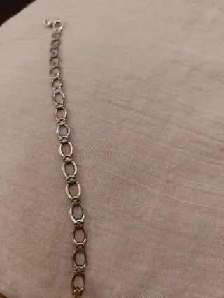 Pulsera de plata y baño de oro