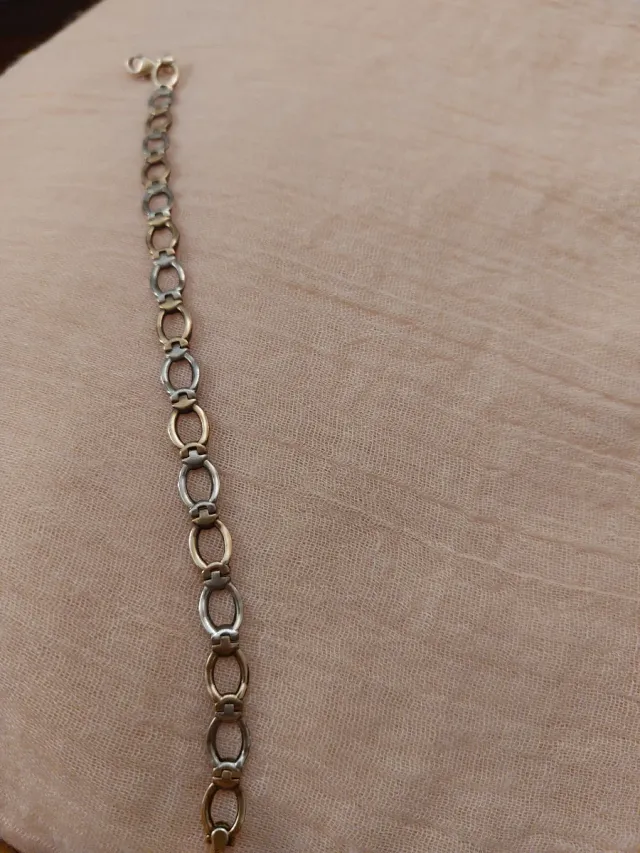 Pulsera de plata y baño de oro