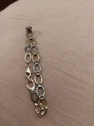 Pulsera de plata y baño de oro