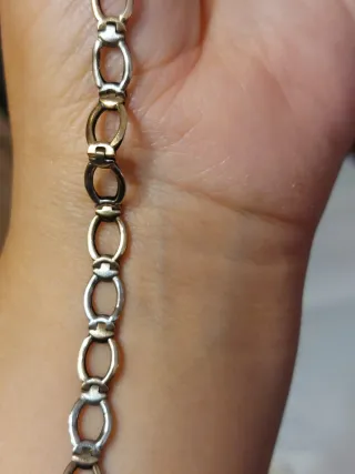 Pulsera de plata y baño de oro