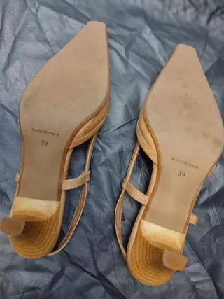 Zapatos de piel Roxy beige