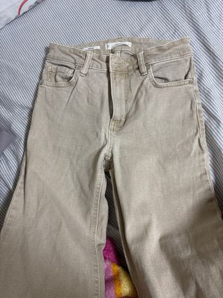 Pantalón vaquero beige MNG Talla 34