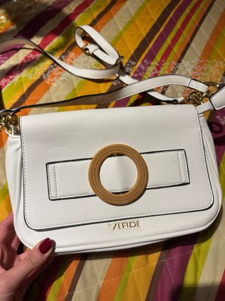 Borsa donna VERDE bianca