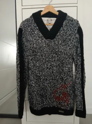 Jersey Desigual Invierno Negro Gris