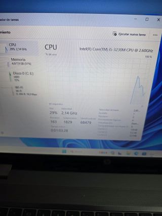 Ordenador portátil HP INTEL ICORE 5, 8RAM 