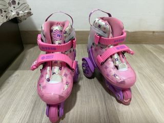 Patines infantiles rosas con luces