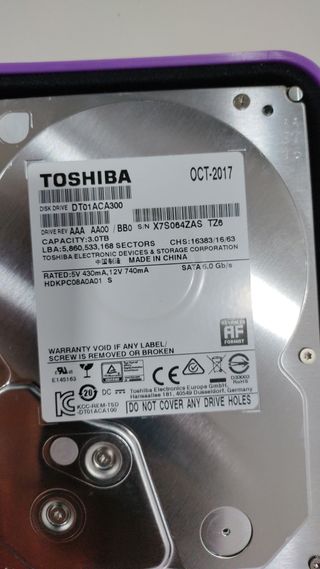 Disco Duro Toshiba 3TB DT01ACA300