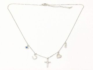 Cadena Plata 925 con Circonitas y Dijes