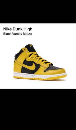Nike Dunk High Black Varsity Maize