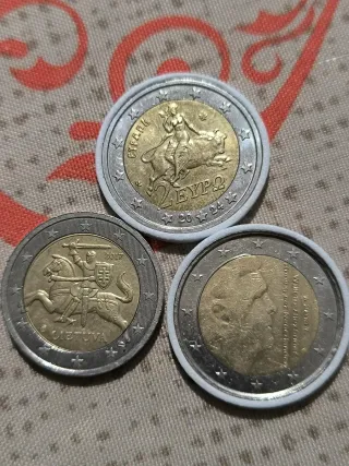3 Monete 2 Euro Collezionismo per Juan 