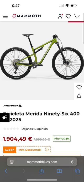 Bicicleta Merida Ninety-Six 400 2025