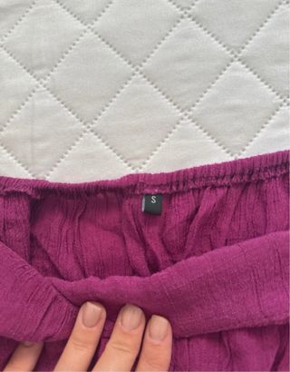 Top Morado Hombros Descubiertos 