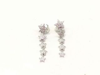 Pendientes Plata 925mm Circonita Estrellas