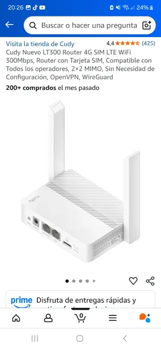 Router Cudy LT300 4G SIM LTE WiFi