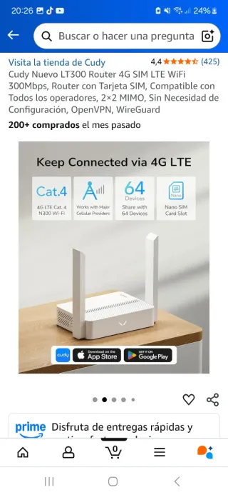 Router Cudy LT300 4G SIM LTE WiFi