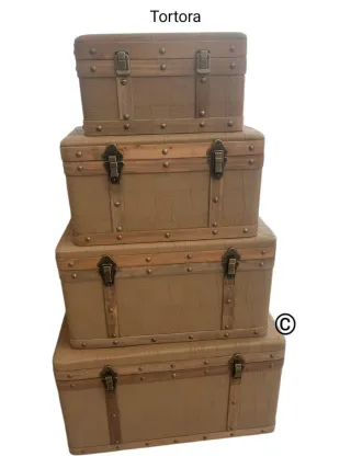 Set 4 Bauli Grigio Vintage