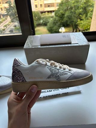 Zapatillas Golden Goose Plata y Blanco