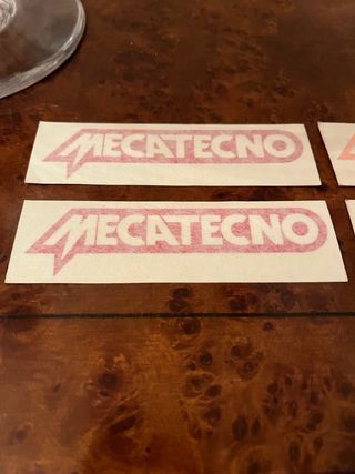 2 Vinilos Mecatecno Rojo/Naranja