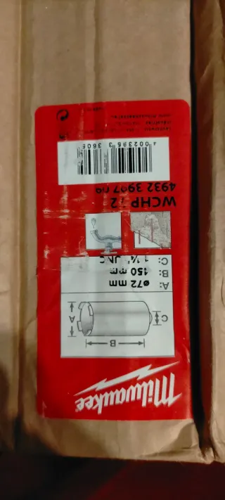 Corona Diamante Milwaukee 72mm 1 1/4UNC