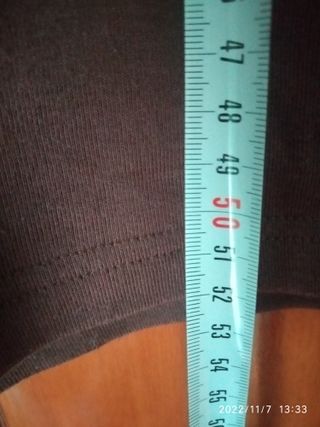 Camiseta mujer T42 marrón con pedrería