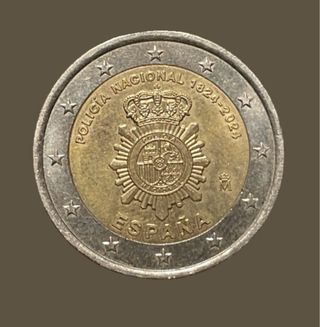 Moneda 2€ España Policía Nacional 1824-2024