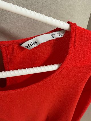 Blusa Lofties Roja Manga Volante Talla S
