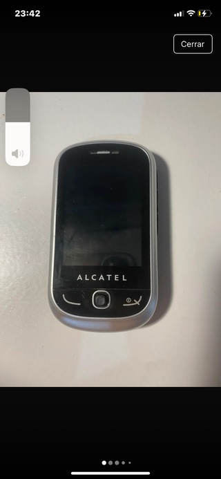 Telefono cellulare Alcatel argento e nero