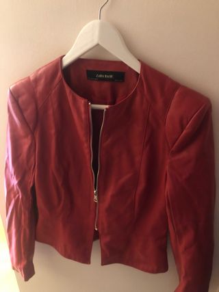 Chaqueta Zara Basic Roja