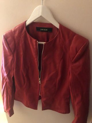 Chaqueta Zara Basic Roja