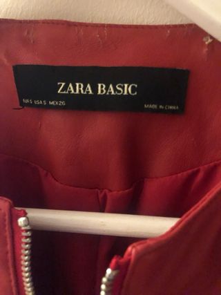 Chaqueta Zara Basic Roja