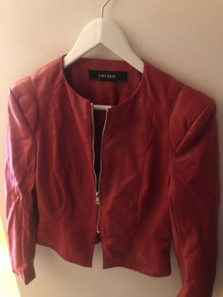 Chaqueta Zara Basic Roja