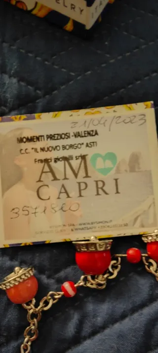 Bracciale Amo Capri Corallo e Oro