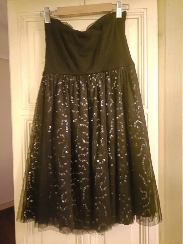 Vestido de fiesta negro lentejuelas