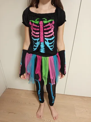 Disfraz Halloween Esqueleto Tutú Talla 10-12