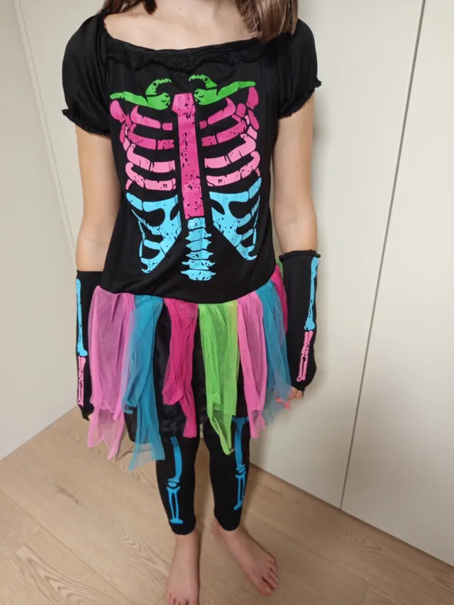 Disfraz Halloween Esqueleto Tutú Talla 10-12