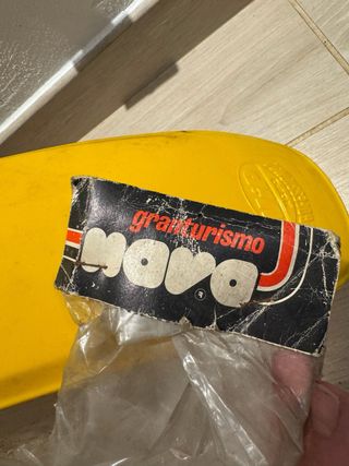 Parafango moto Nava cross epoca vintage giallo