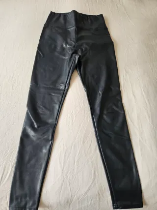 Leggings efecto piel azul