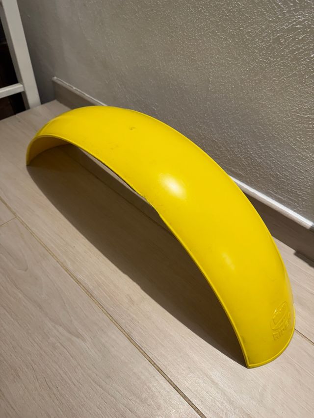 Parafango moto cross Nava epoca vintage giallo