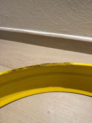 Parafango moto cross Nava epoca vintage giallo