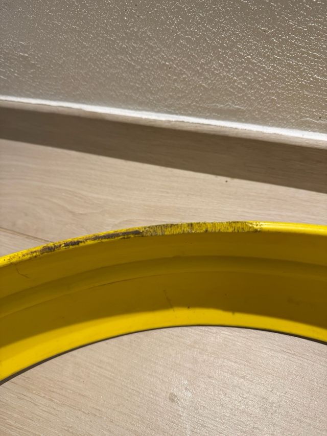 Parafango moto cross Nava epoca vintage giallo